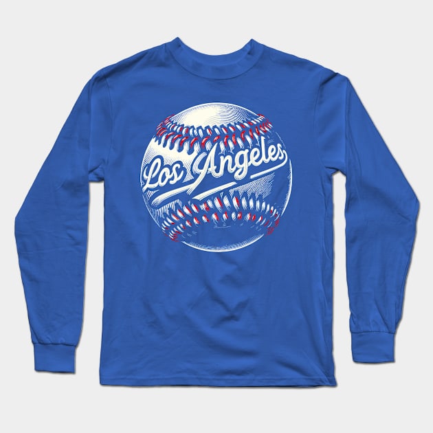 Los Angeles California Baseball Sports Fan Long Sleeve T-Shirt by TeeShirt_Expressive